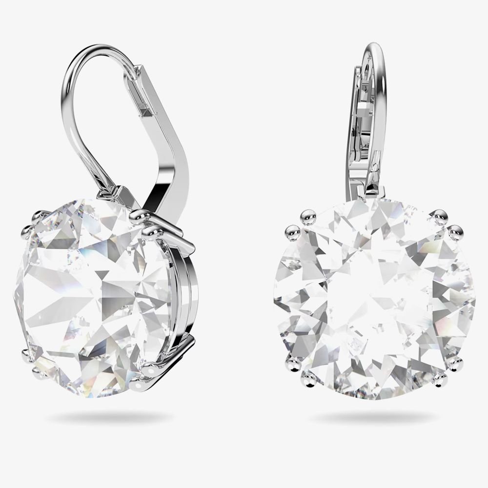 Swarovski Swarovski Women's Millenia Clear Round Cut Dropper Earrings 5628351 in Silver - 2