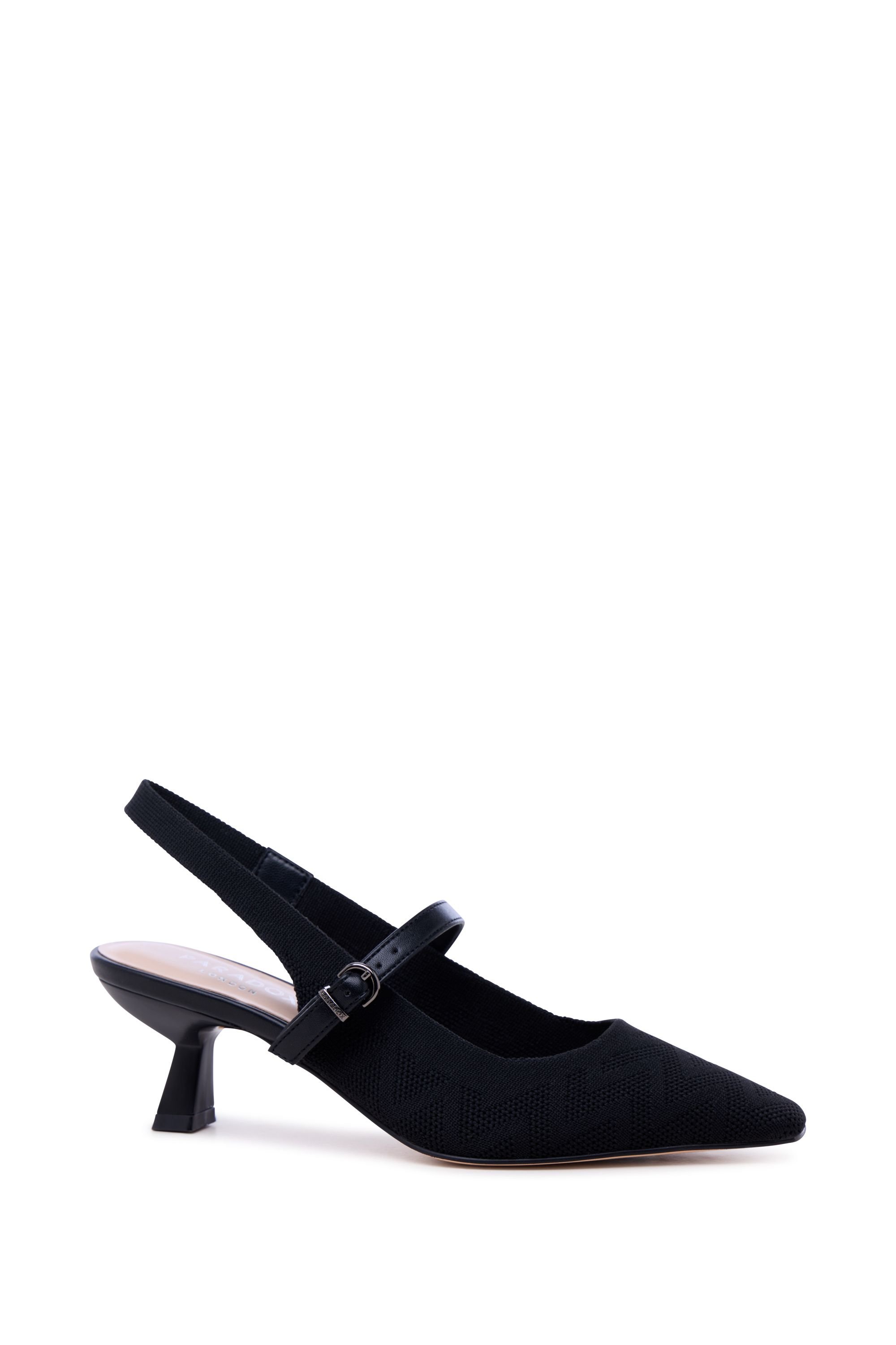 Paradox London Paradox London Women's Tropicana' Sling Back Low Heel Shoes in Black - 2
