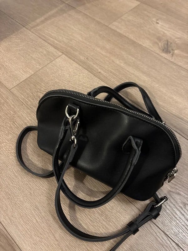 ASOS Women’s PASQ / asos black faux leather small handbag - 1