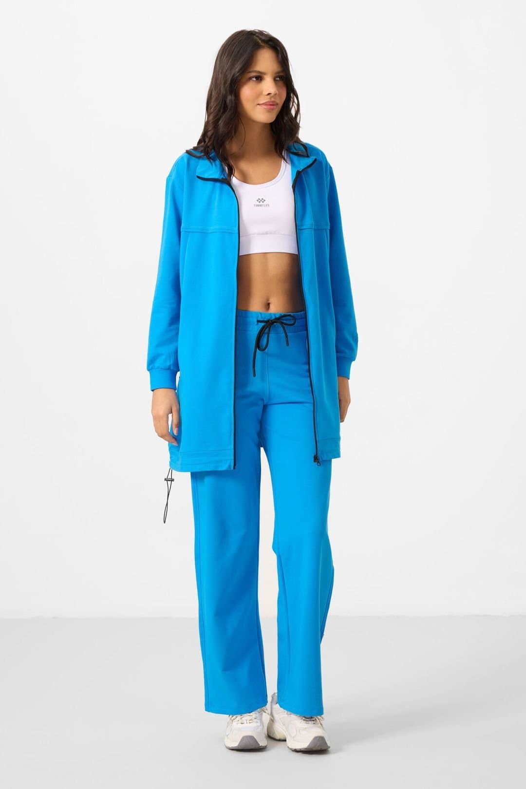 Tommy Life Tommy Life Women's Fleece Tracksuit Set in Bright Blue