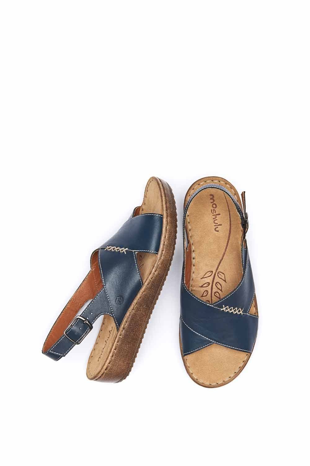 Moshulu Moshulu Women's 'Santa Barbara' Slingback Crossover Sandals in Indigo - 2