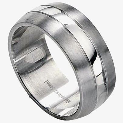 Fred Bennett Fred Bennett Men's Stainless Steel Ring FB-R2510 in Silver