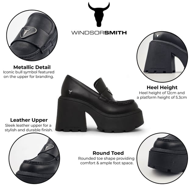 Windsor Smith Windsor Smith Women's Leather Platform Shoes - Spolied in Black - 2