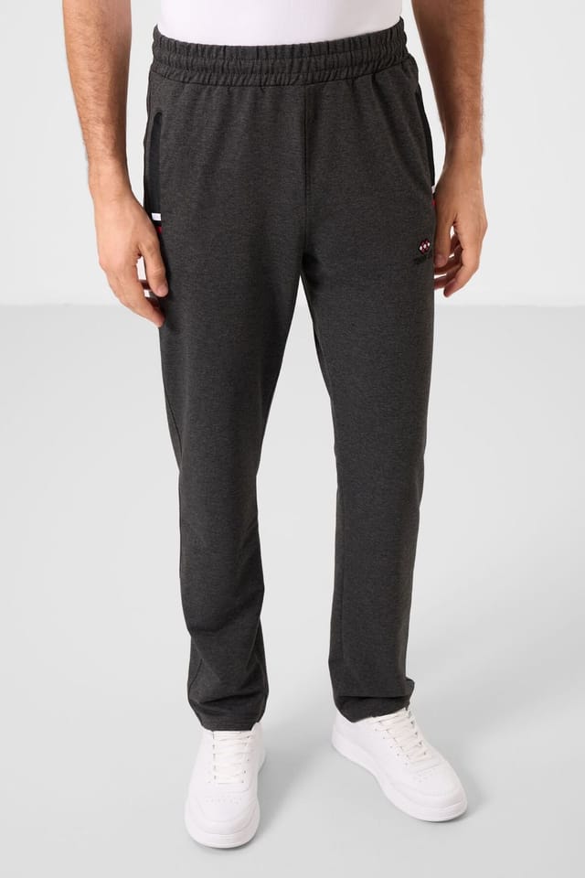 Tommy Life Tommy Life Men's Slim Fit Straight Leg Sweatpants in Charcoal - 3
