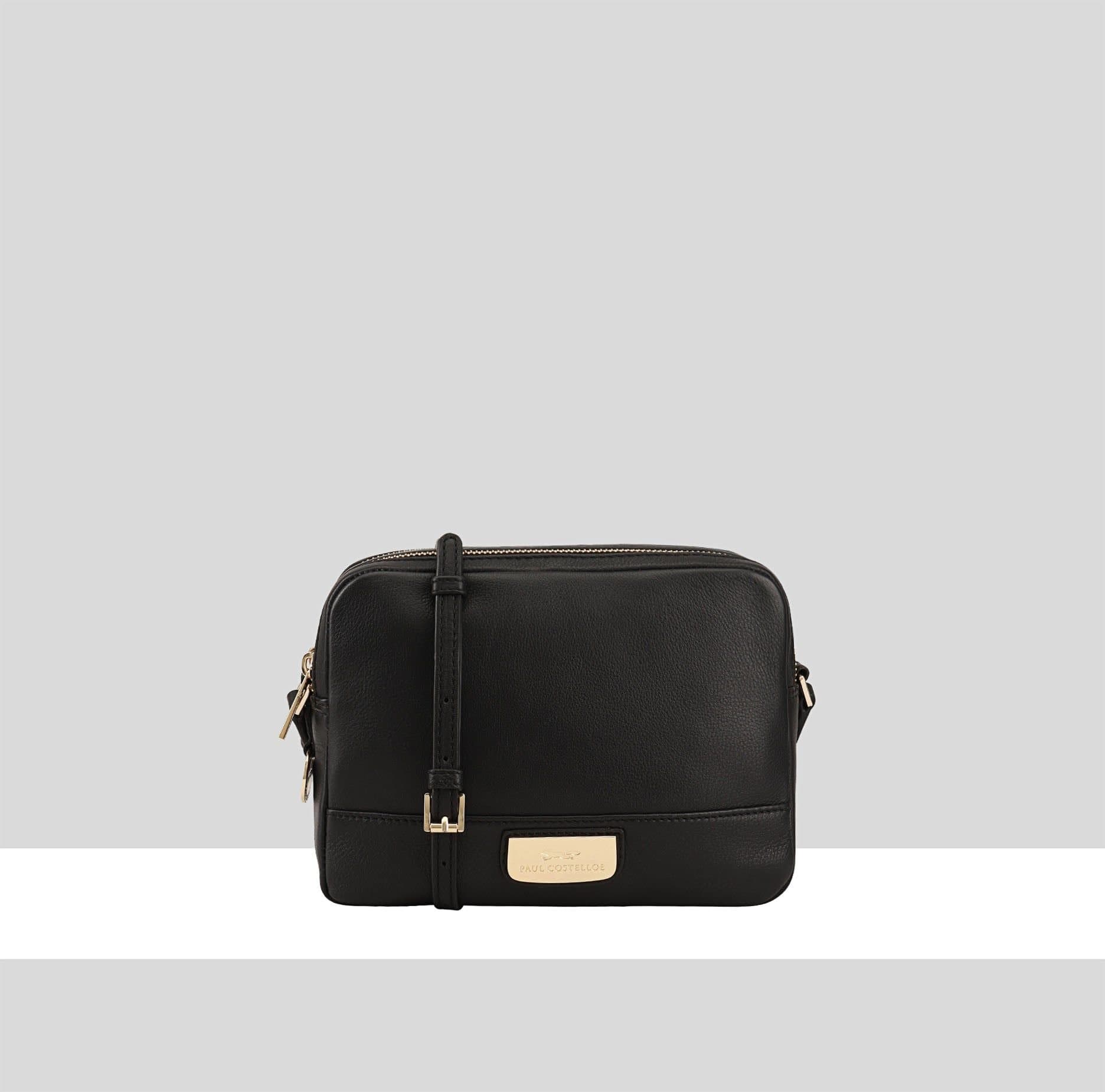 Paul Costelloe Paul Costelloe Women's Pendula Leather Crossbody Bag in Jet Black