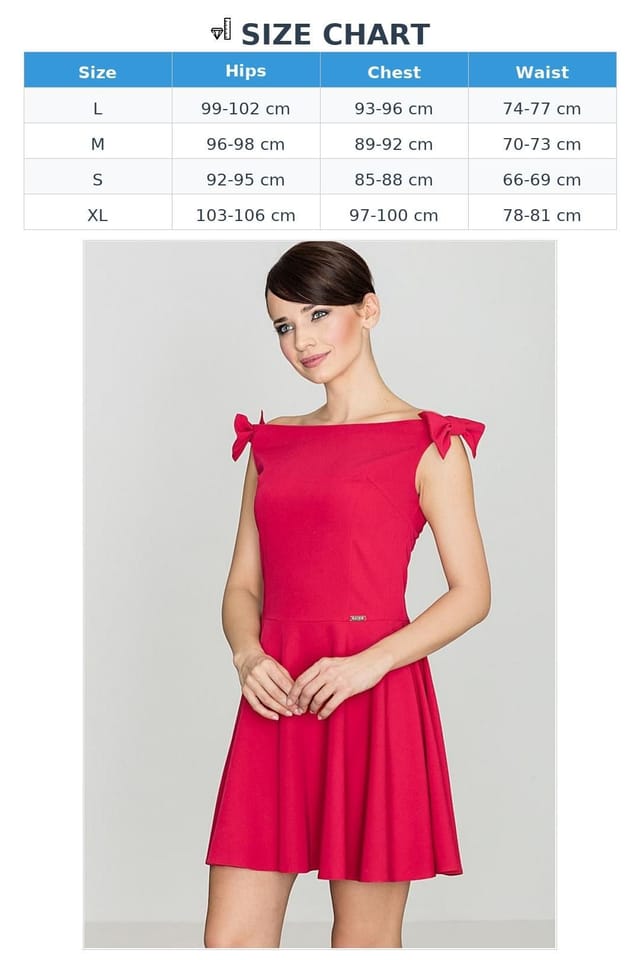 Love Lace Love Lace Women's Sleeveless Bow Shoulder Cocktail Dress Style 119998 in Cerise - 3