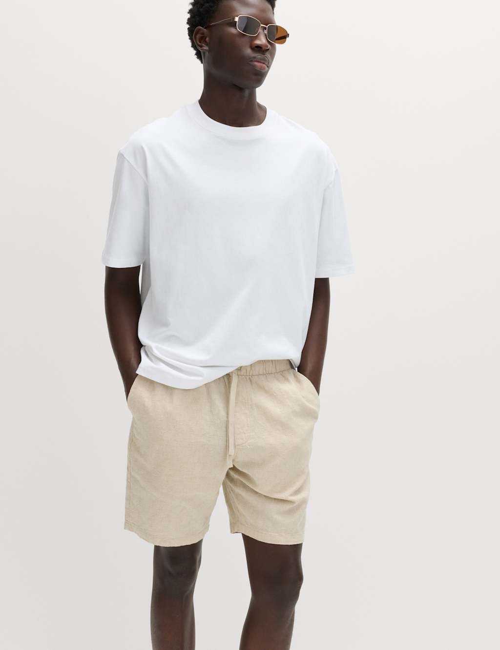 Marks & Spencer M&S Linen Rich Shorts Natural Mix - 3