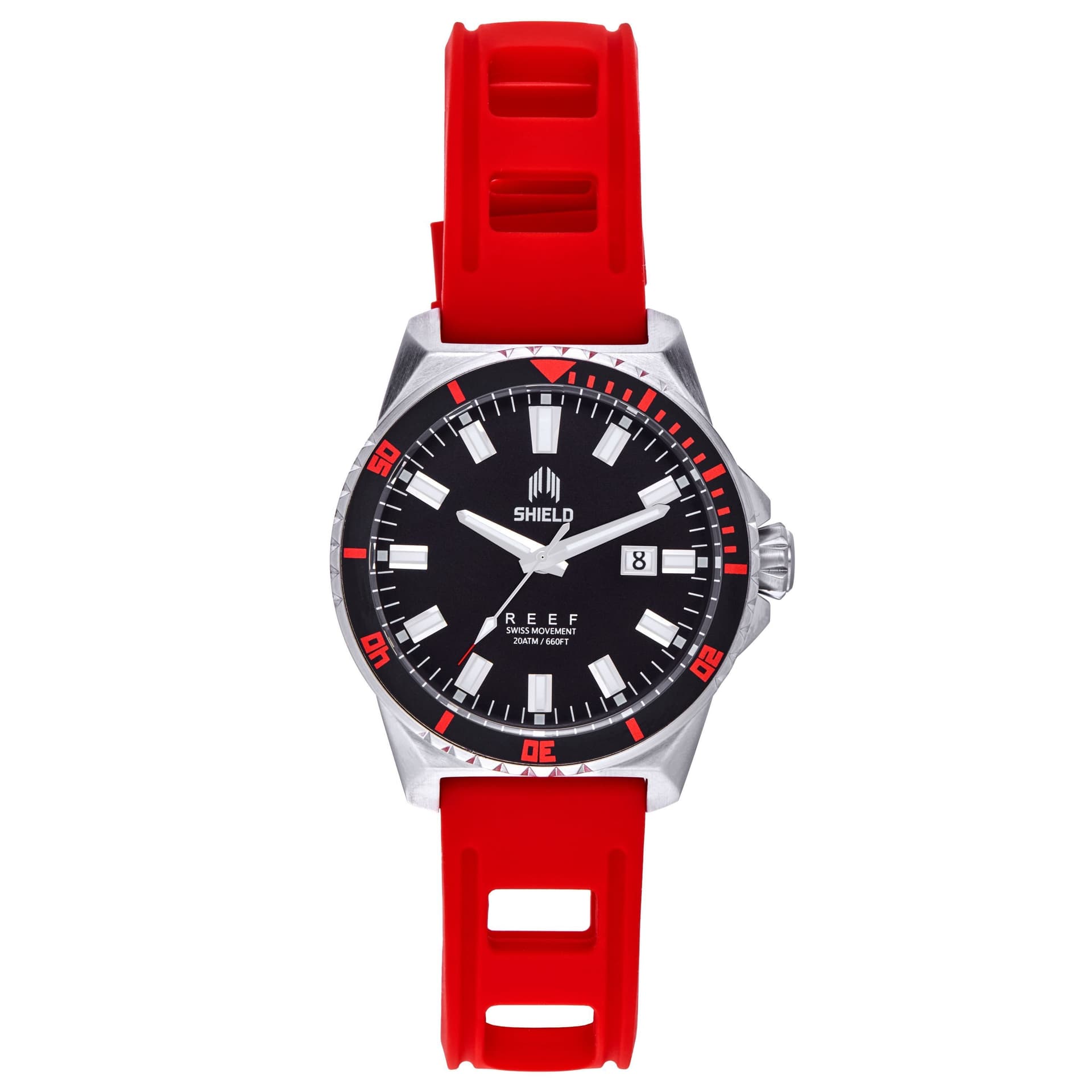 Shield Shield Men's Reef Strap Watch w/Date - Red