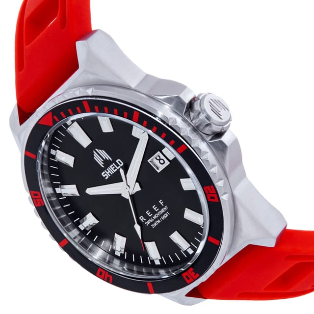Shield Shield Men's Reef Strap Watch w/Date - Red - 2