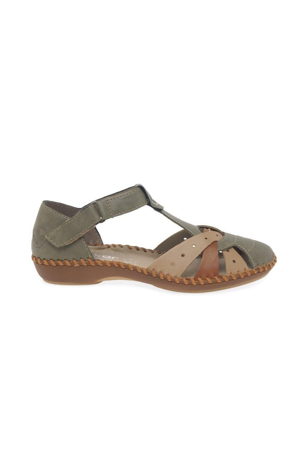 Rieker Rieker Women's 'Maria' T-Bar Sandals in Olive - 4