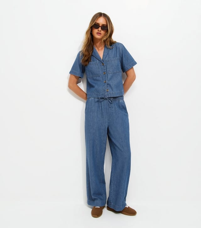 New Look Women's Blue Short Sleeve Boxy Shirt New Look - 3
