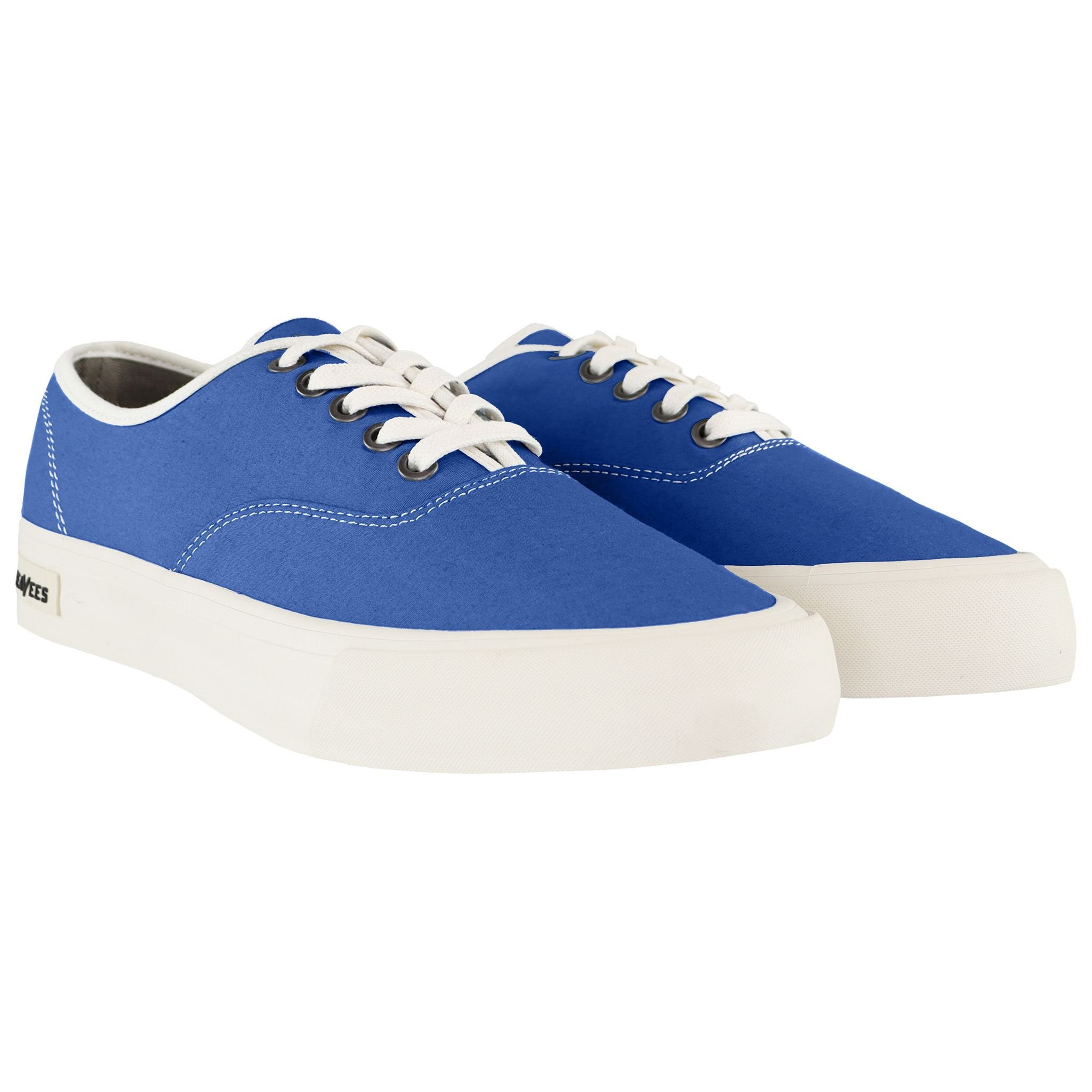 Seavees Seavees Women's Legend Lace-Up Blue Synthetic Plimsolls - 2