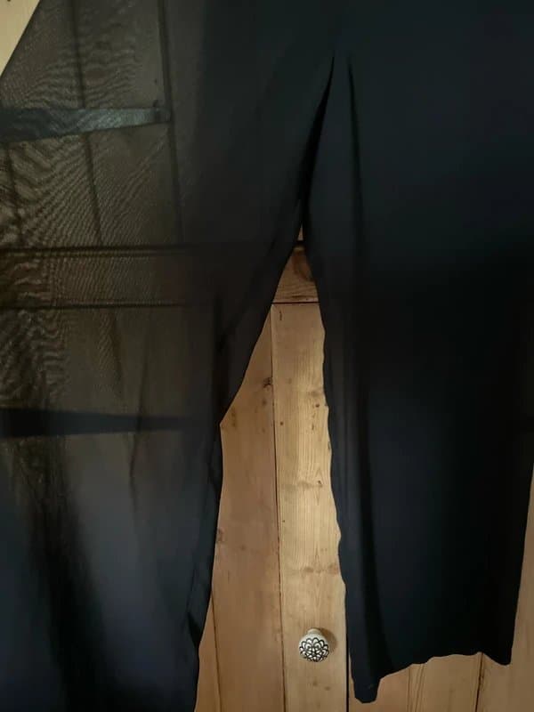 Topshop Black wide legged chiffon trousers from Topshop size small