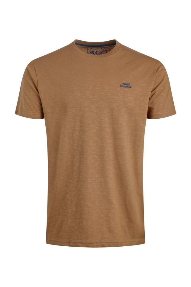 Weird Fish Weird Fish Men's Fished Branded T-Shirt in Brown - 2