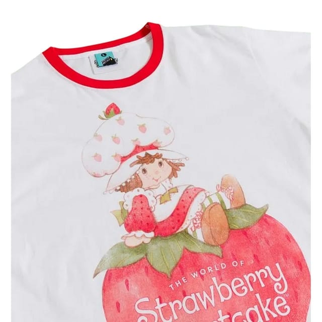 Strawberry Shortcake Strawberry Shortcake Men's Artwork T-Shirt in White - 3