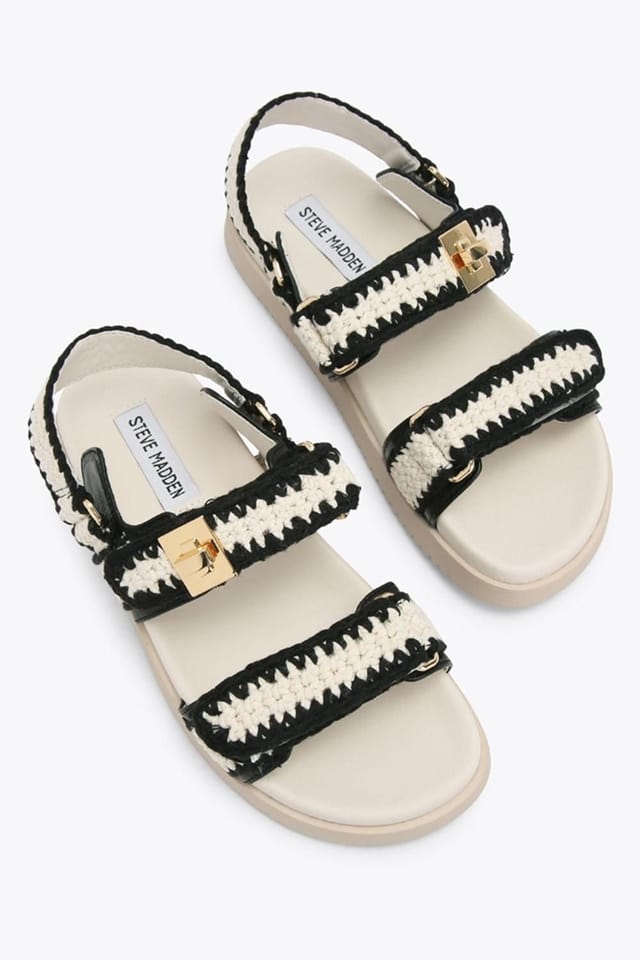 Steve Madden STEVE MADDEN Women's 'Mona Black White' Sandals in Cream - 2