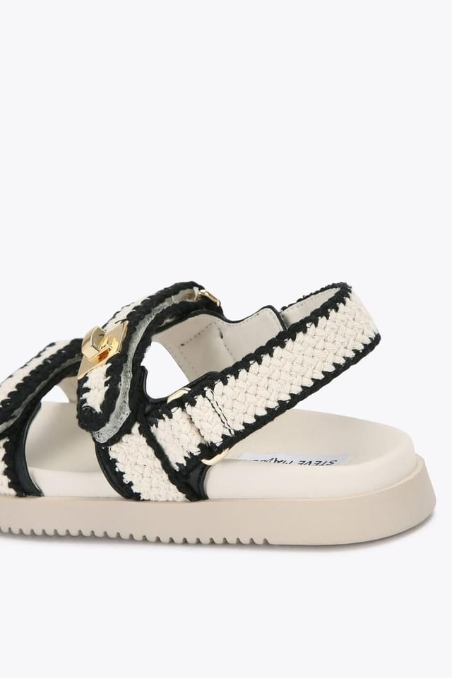 Steve Madden STEVE MADDEN Women's 'Mona Black White' Sandals in Cream - 3