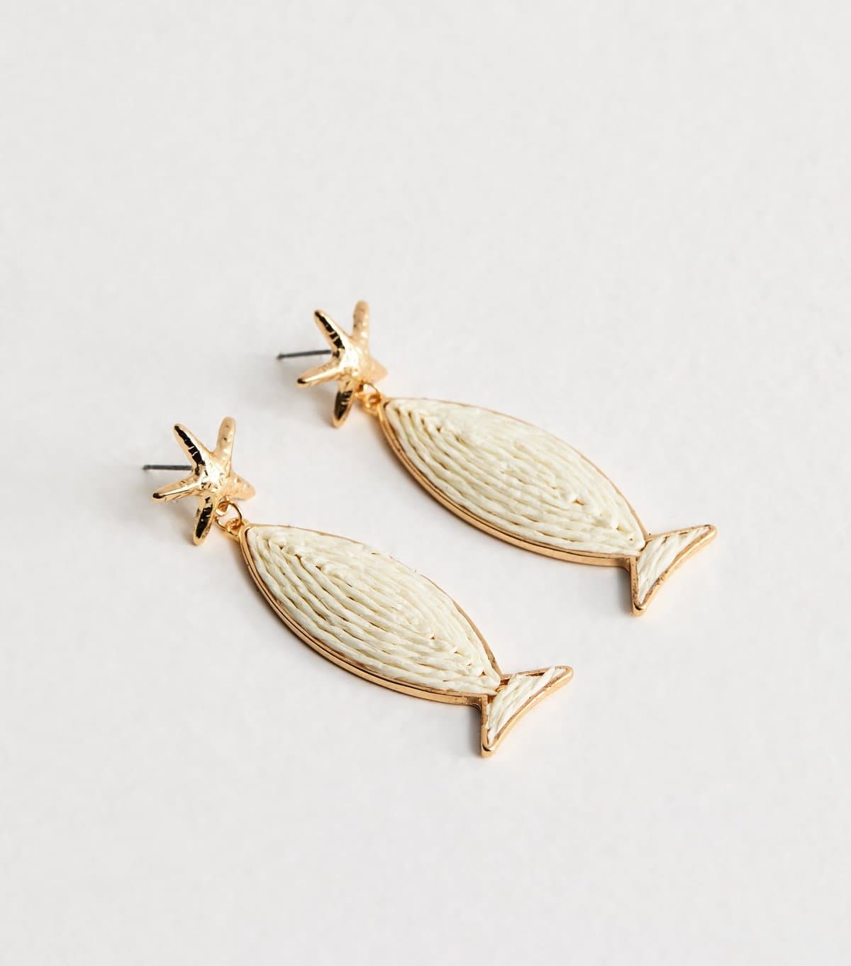 New Look Gold Tone Starfish Thread Fish Drop Earrings New Look