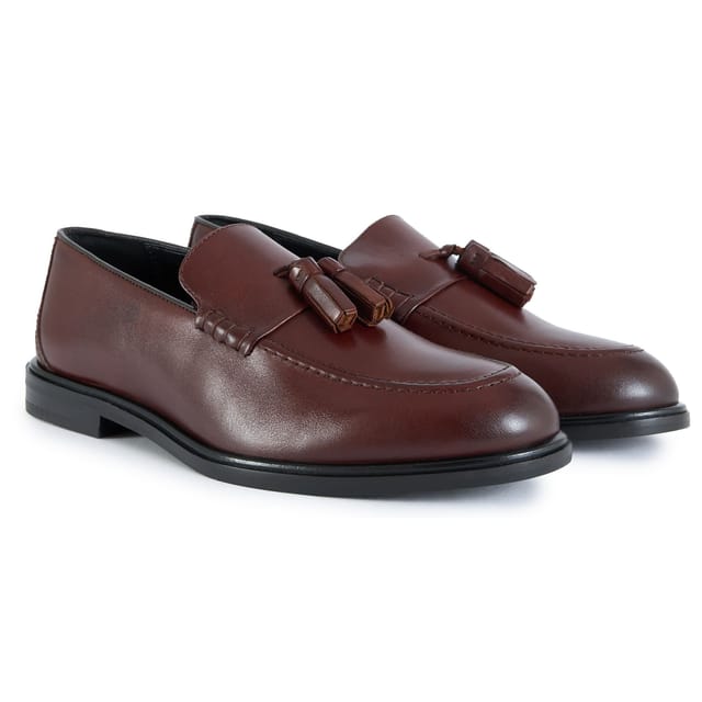WALK LONDON Walk London Men's Putney Tassel Shoes in Brown - 2