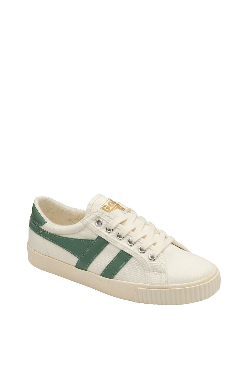 Gola Gola Women's 'Tennis Mark Cox' Canvas Lace-Up Trainers in Off-White