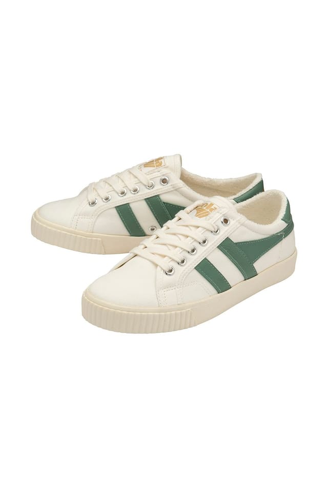 Gola Gola Women's 'Tennis Mark Cox' Canvas Lace-Up Trainers in Off-White - 3