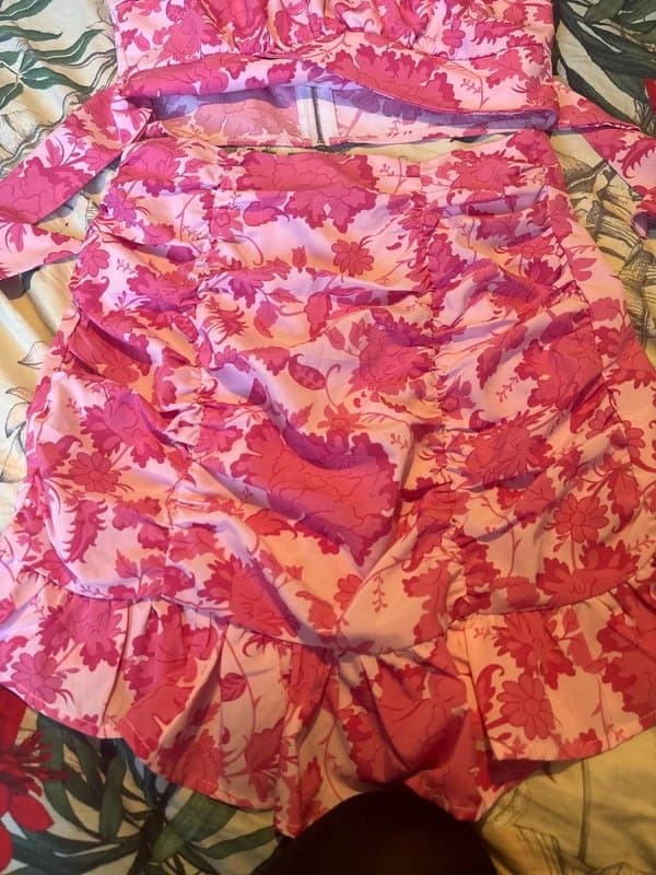 Shein Matching set summer skirts and crop top floral two piece co ord xs