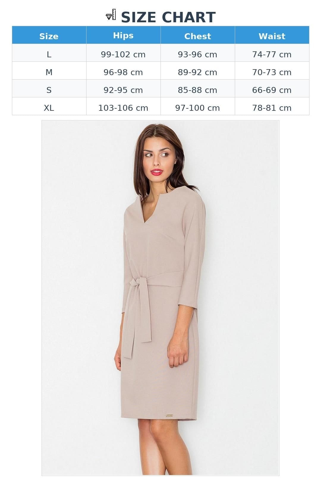 Love Lace Love Lace Women's Elegant Midi Dress with Slit Belt Kimono Sleeve in Beige - 4