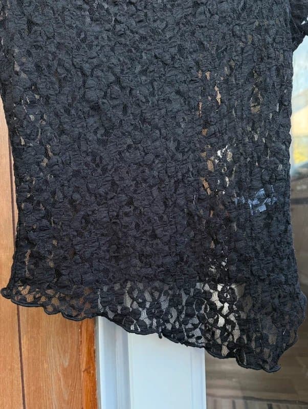 Bershka Black Lace Top