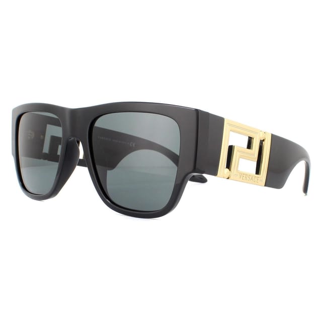 Versace Versace Men's Rectangle Black Dark Grey Sunglasses - 2