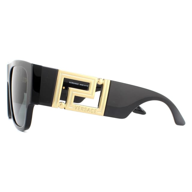 Versace Versace Men's Rectangle Black Dark Grey Sunglasses - 3