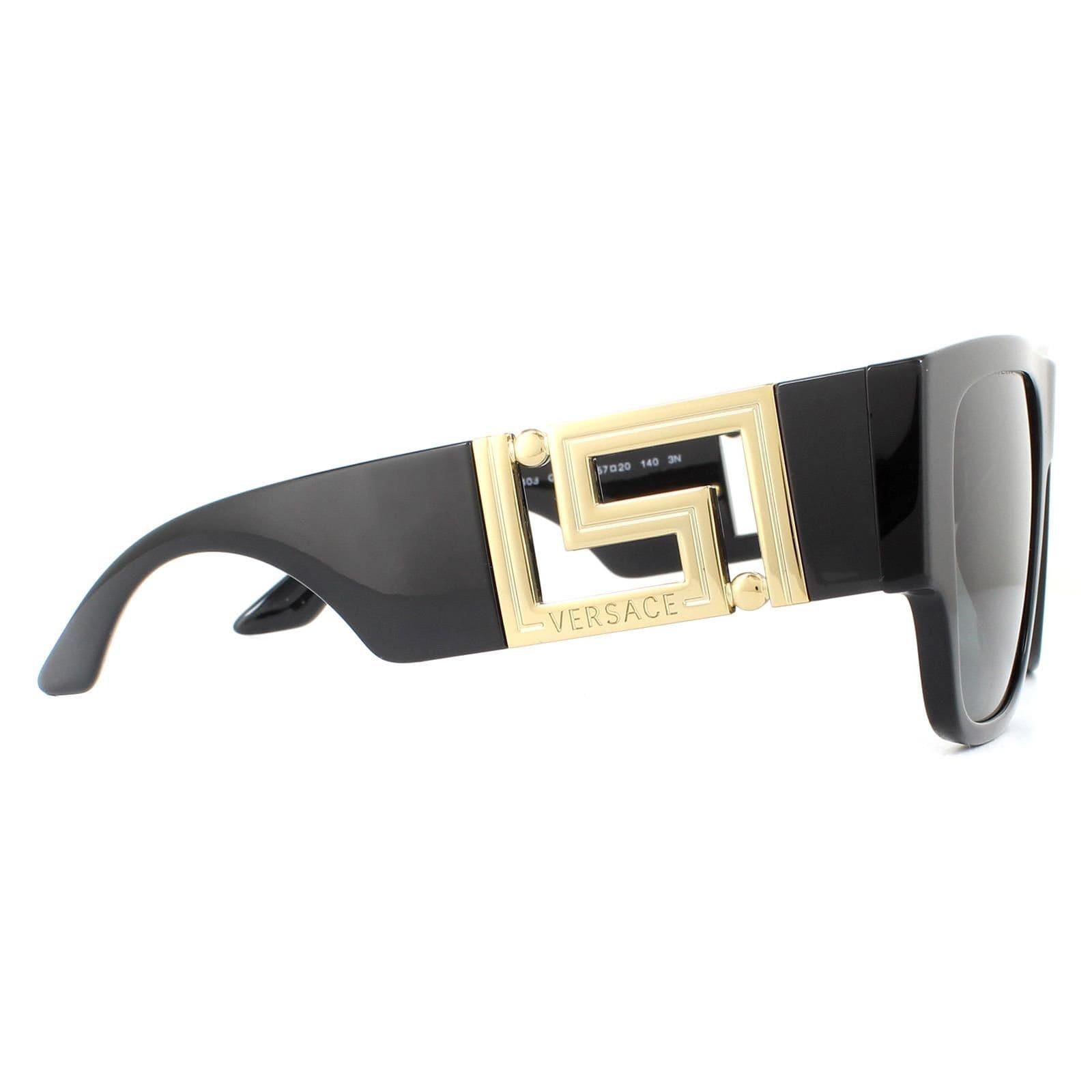 Versace Versace Men's Rectangle Black Dark Grey Sunglasses - 4