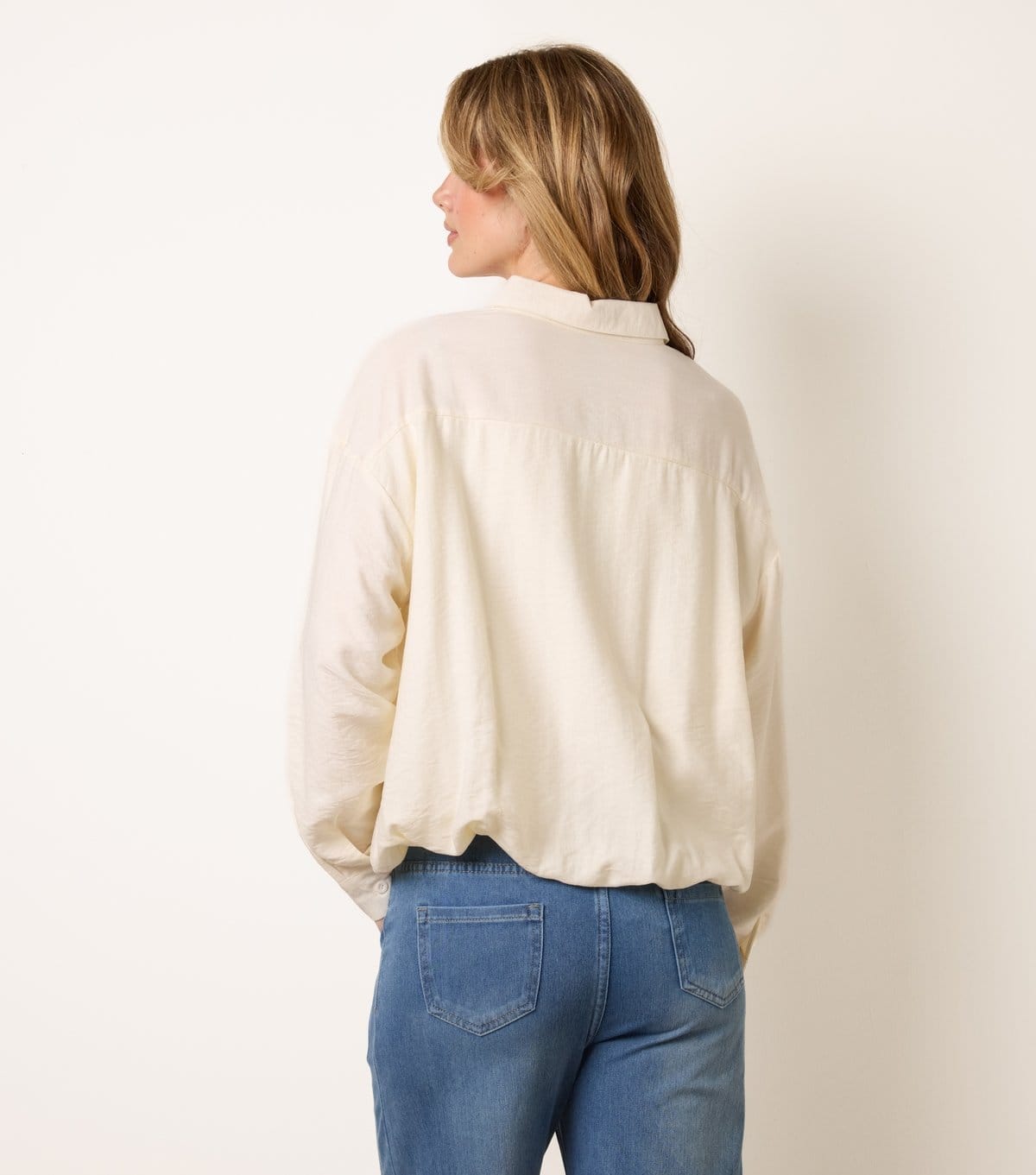 Blue Vanilla Women's Off White Puffball Hem Shirt Blue Vanilla New Look - 4