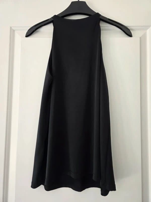 New Look New Look Black Halter Neck Party Top with Built-in Gem Necklace - Size 8