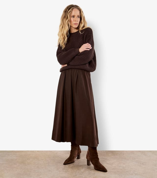 Apricot Women's Brown Chunky Cable Knit Jumper Apricot New Look - 3