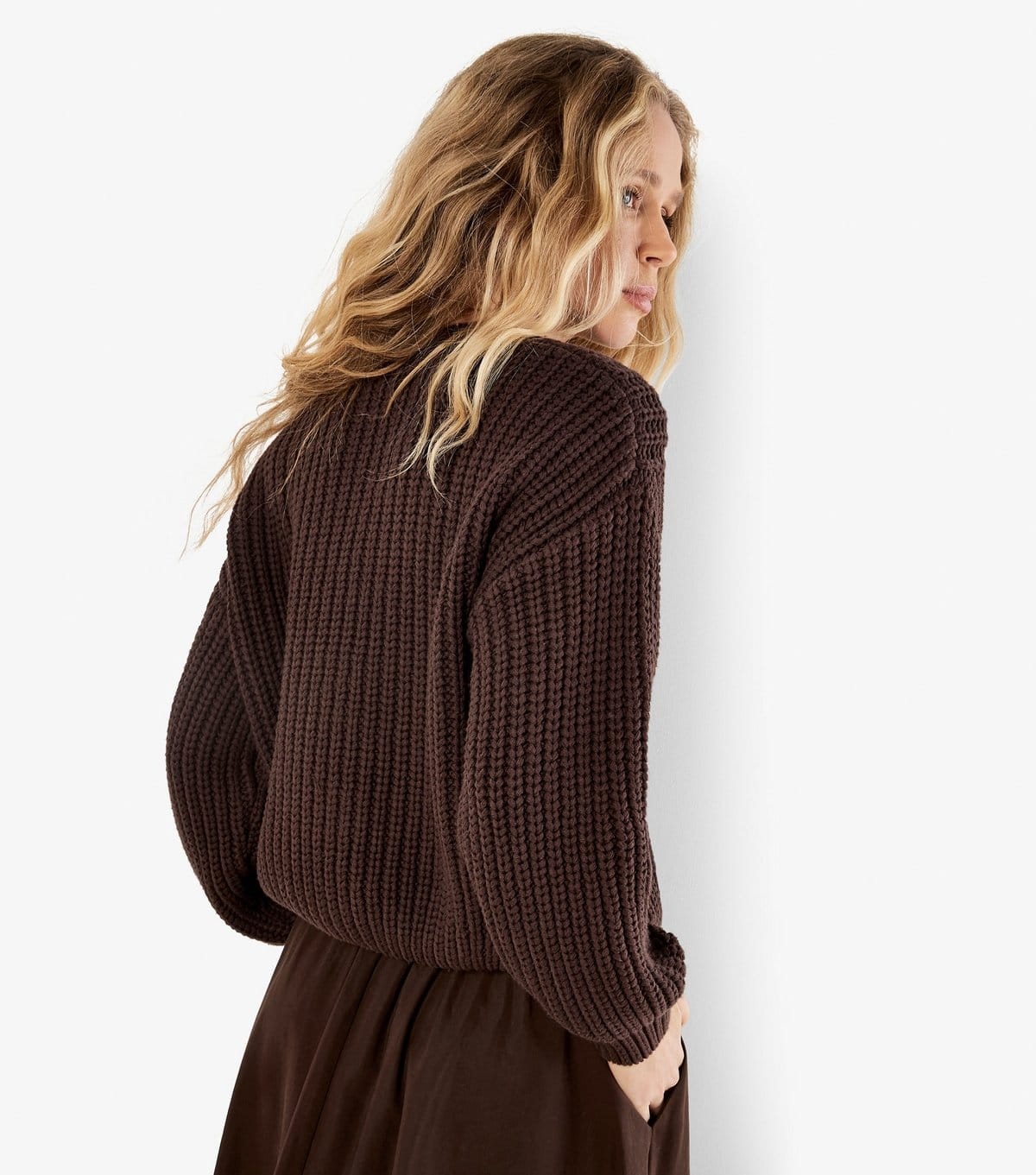 Apricot Women's Brown Chunky Cable Knit Jumper Apricot New Look - 4