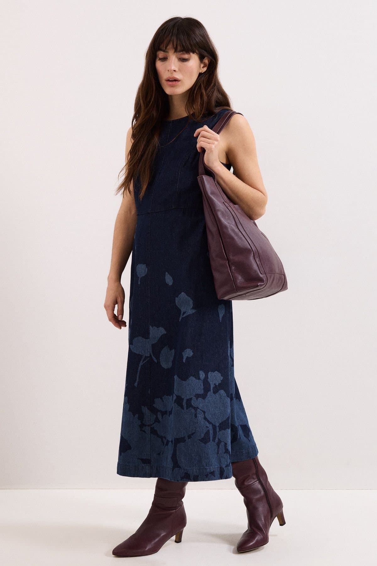 Phase Eight Phase Eight Women's Juliette Sleeveless Denim Dress in Dark Navy