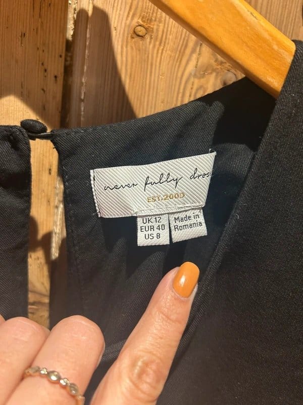 Never Fully Dressed Black Jersey Midi Dress