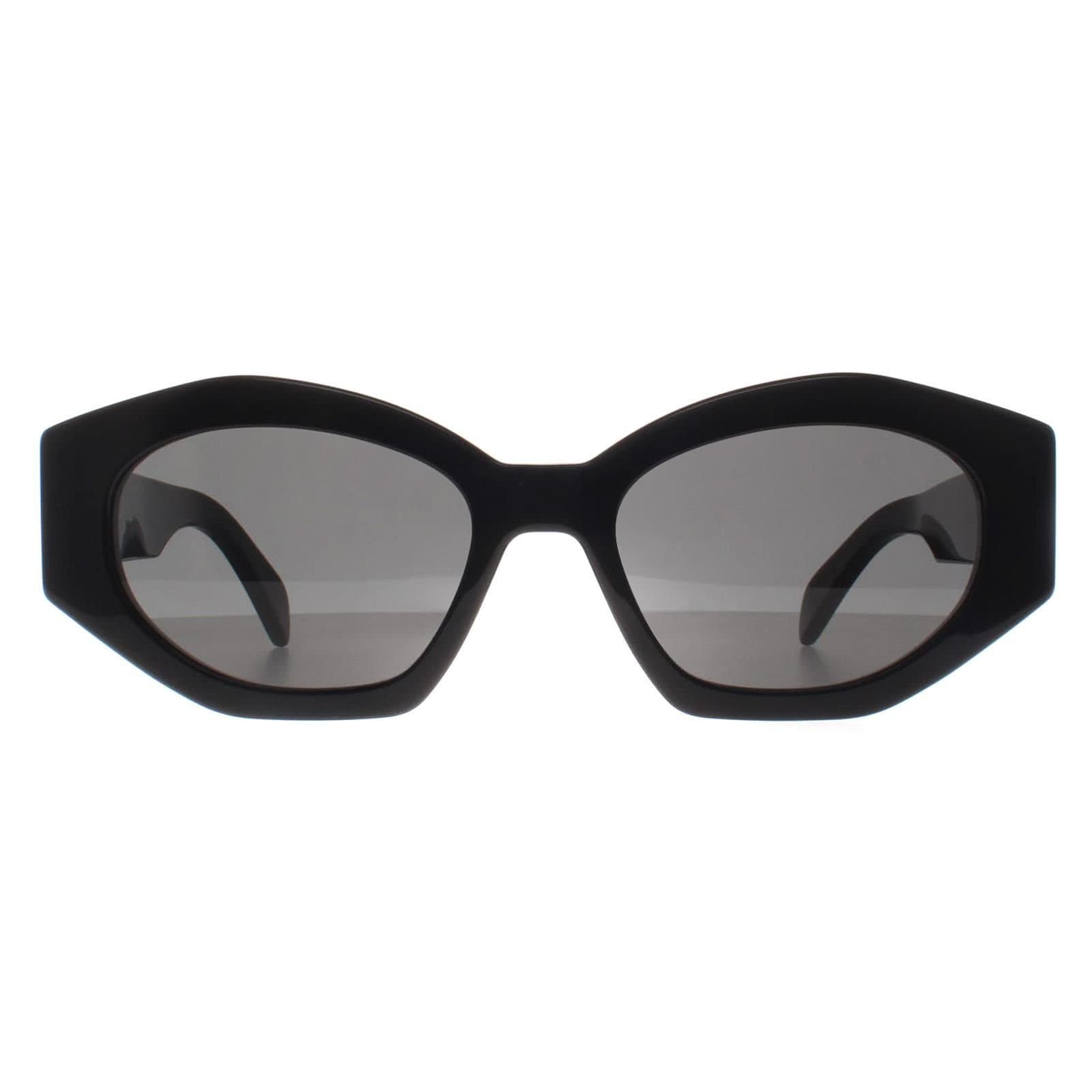 Celine Celine Black Cat Eye Shiny Smoke Grey Sunglasses
