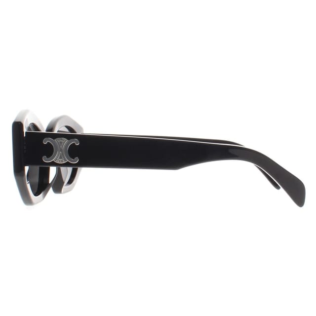 Celine Celine Women's Cat Eye Shiny Black Smoke Grey Triomphe CL40238U - 3