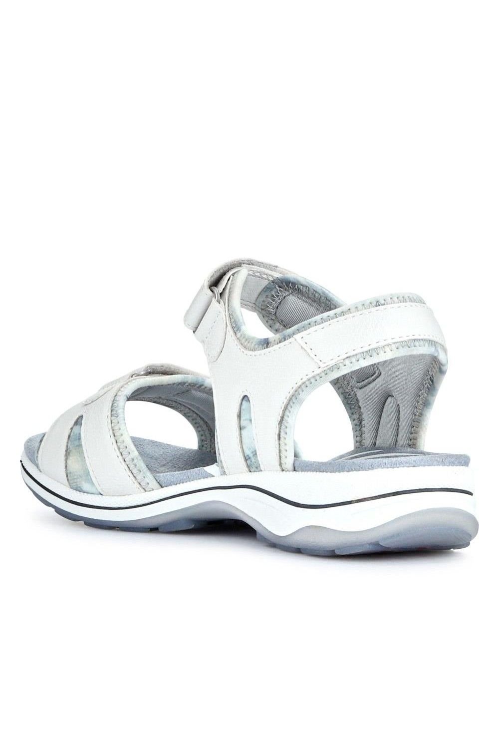 Pavers Pavers Women's Adjustable Dual Touch Fastening Sandals in White - 3