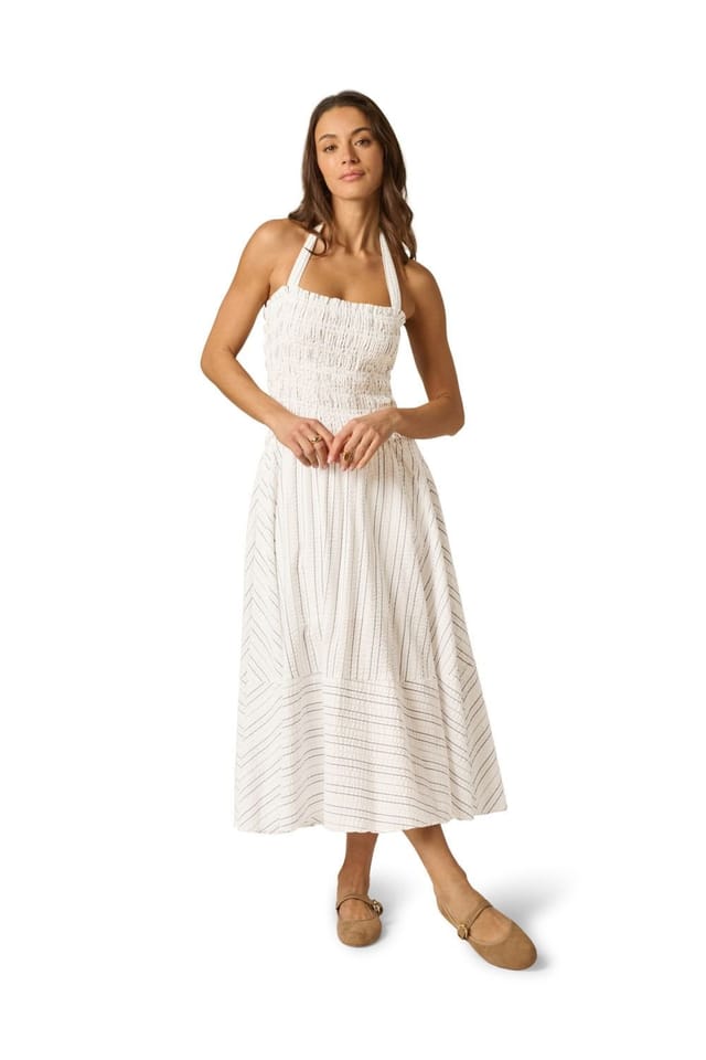 Adrianna by Adrianna Papell Adrianna by Adrianna Papell Women's Smocked Midi Dress in Ivory - 2