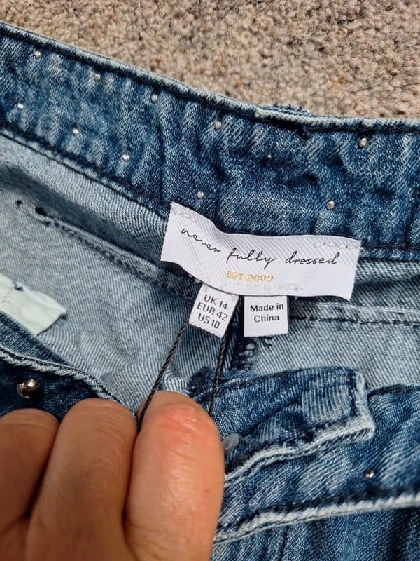 Never Fully Dressed Never Fully dressed studded barrel jeans size 14 £129 nwt