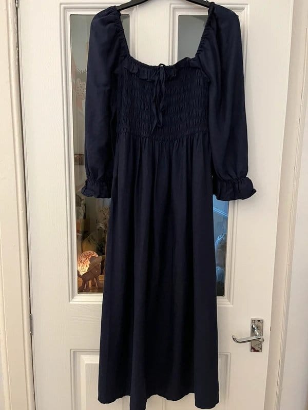 New Look New Look ruched bust navy dress - 1