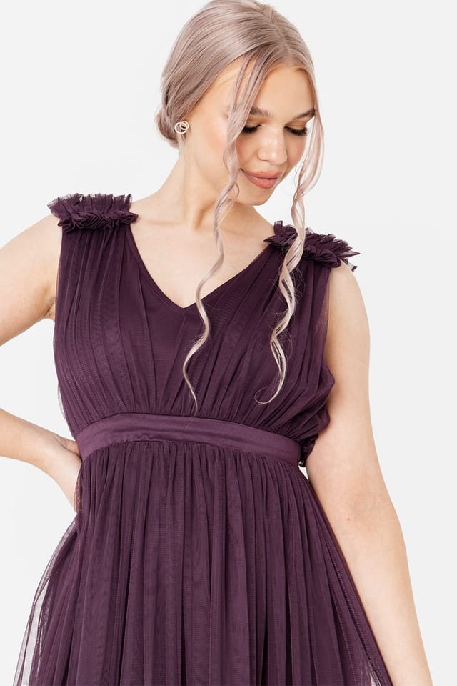 Maya Deluxe Maya Deluxe Women's Ruffle Shoulder Maxi Dress - 2