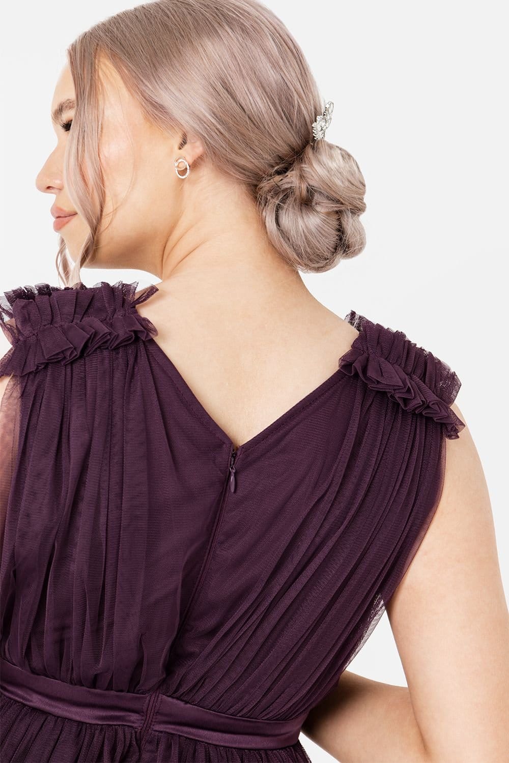 Maya Deluxe Maya Deluxe Women's Ruffle Shoulder Maxi Dress - 4