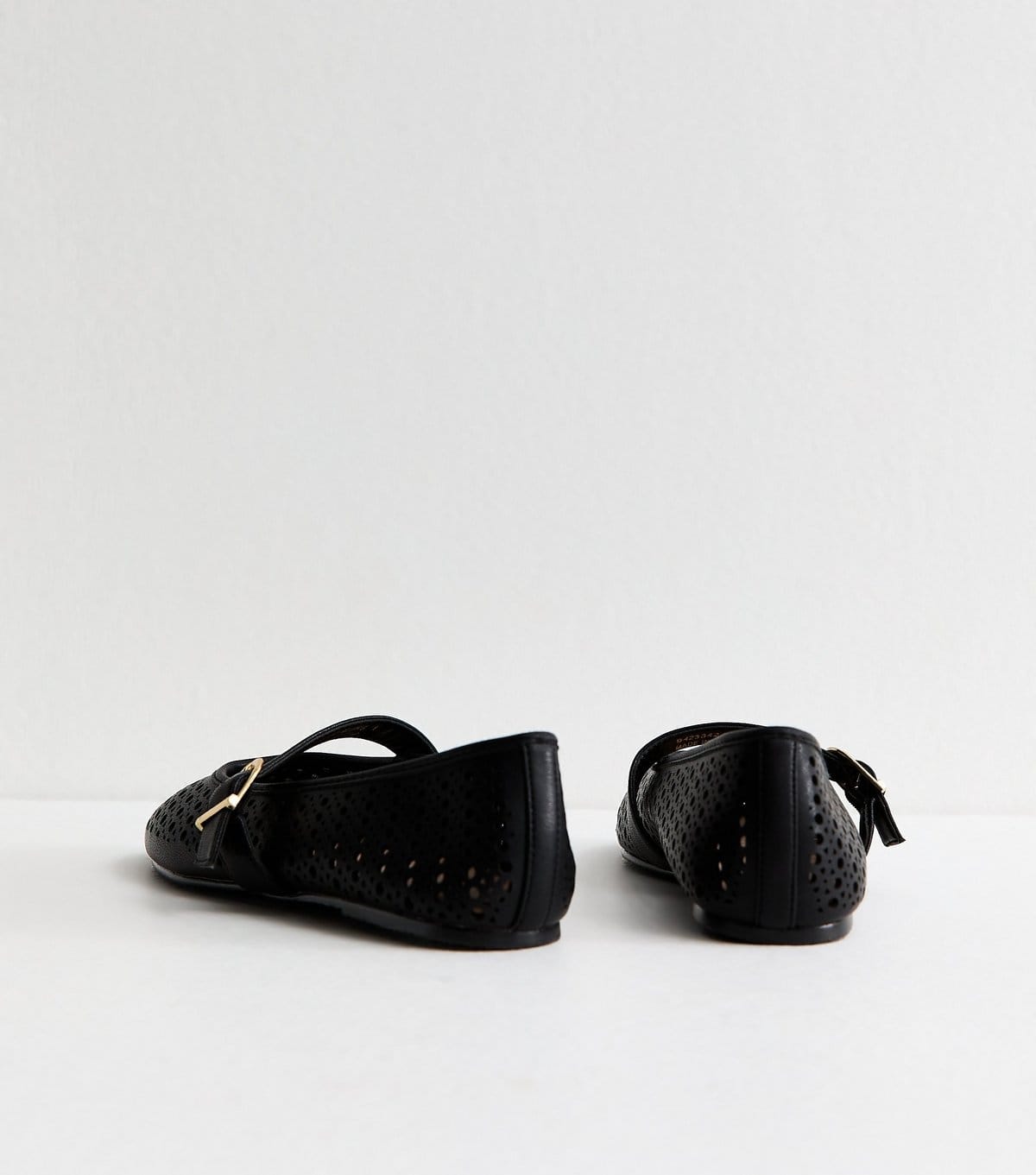 New Look Women's Black Faux Leather Lazor Cut Mary Jane Shoes Vegan New Look - 4