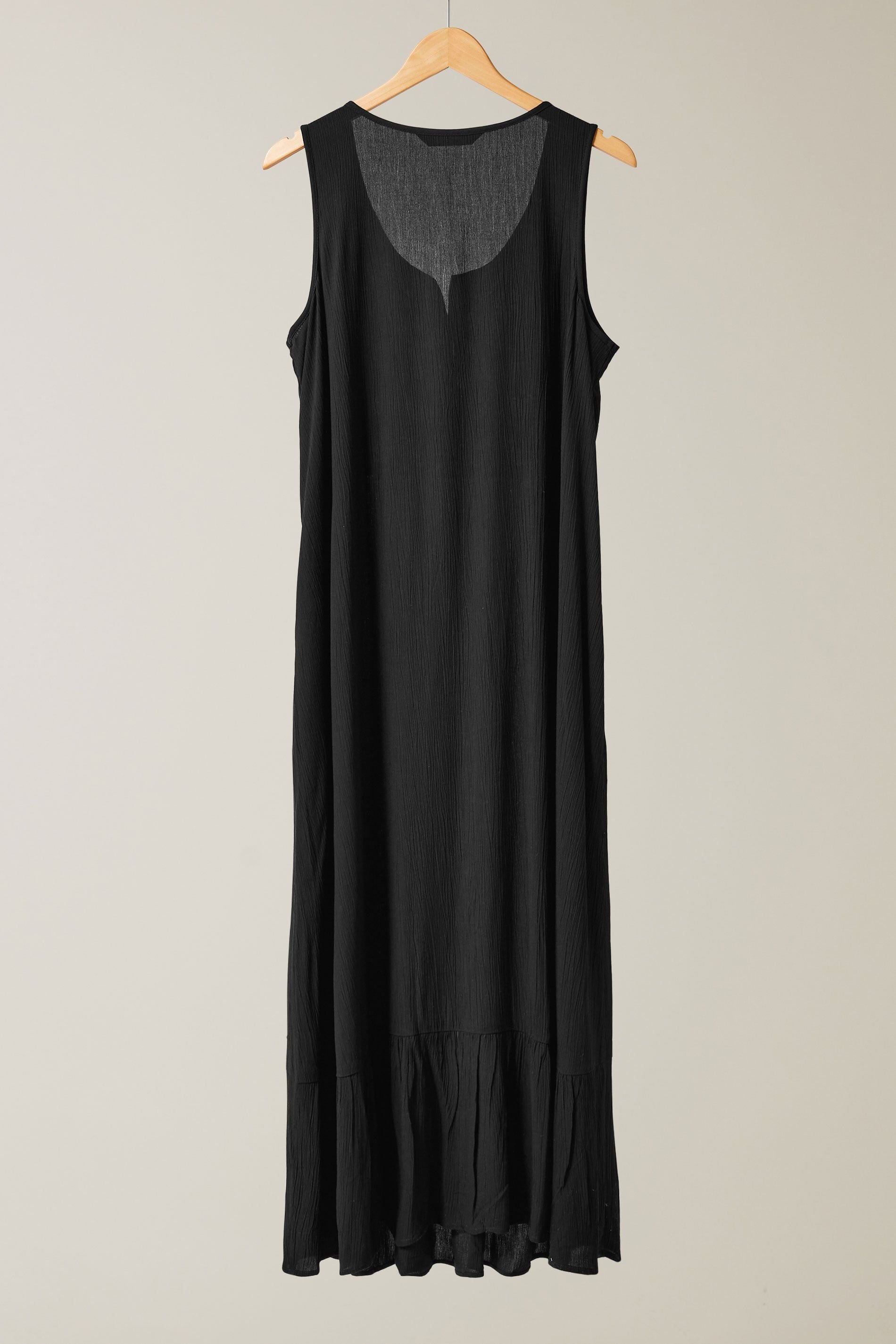 Evans Evans Women's Broderie Maxi Dress in Black - 4