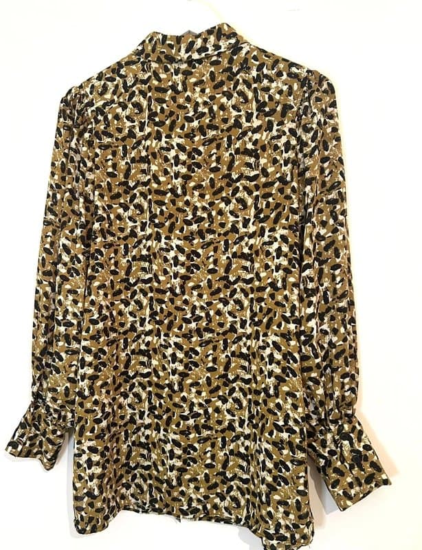 Topshop Topshop Animal Print Long Sleeve Shirt - UK 10
