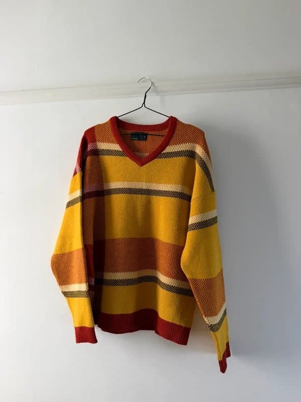 ASOS Design ASOS design knitted oversized check jumper in mustard