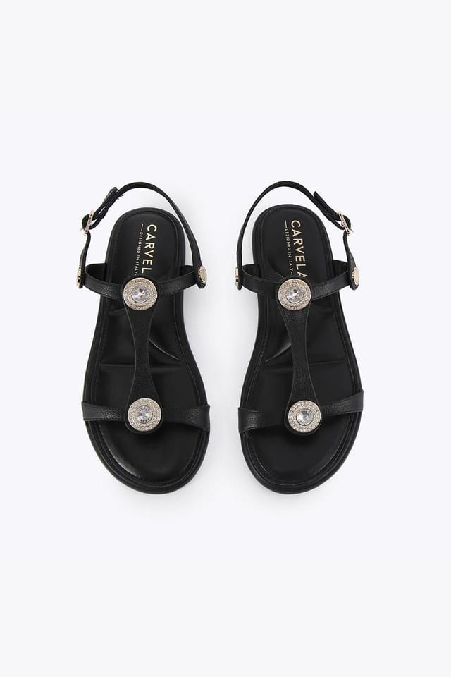 Carvela Carvela Women's 'Amalia Sandal' Leather Sandals in Black - 2